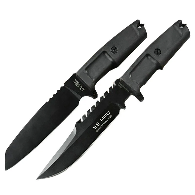 ToughKeng наружный походный механический нож с фиксированным лезвием 5CR13MOV стальной резиновой ручкой высокопрочный нож инструмент