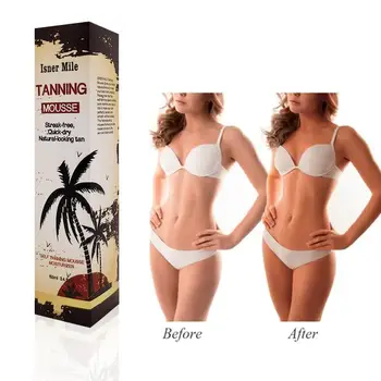 

100ml Mousse Self Tanner Coconut Oil Body Bronzer Skin Moisturizing Sunless Tanning Lotion Airy Mousse Get Healthy Skin Cream