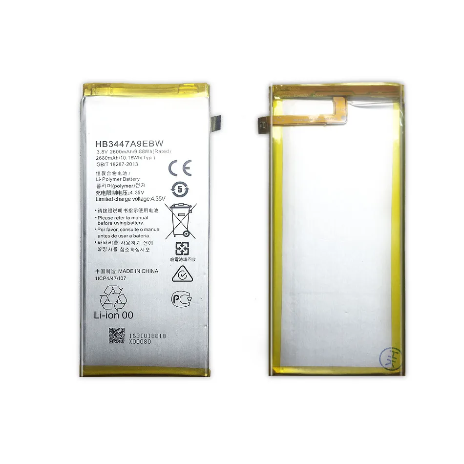 Батарея мобильного телефона для huawei Ascend P8 сменная батарея HB3447A9EBW 2600 мАч