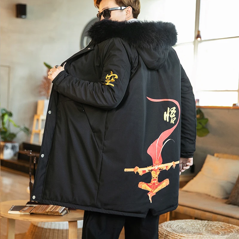 Sinicism Store, Мужская Осенняя коллекция, с капюшоном, уличная одежда, утепленная ветровка - Цвет: Black(AsianSize)