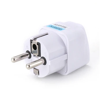 

Universal White EU German Conversion Plug Adapter Two Hole Design European Germany Australia Chinese Power Socket Travel Plug