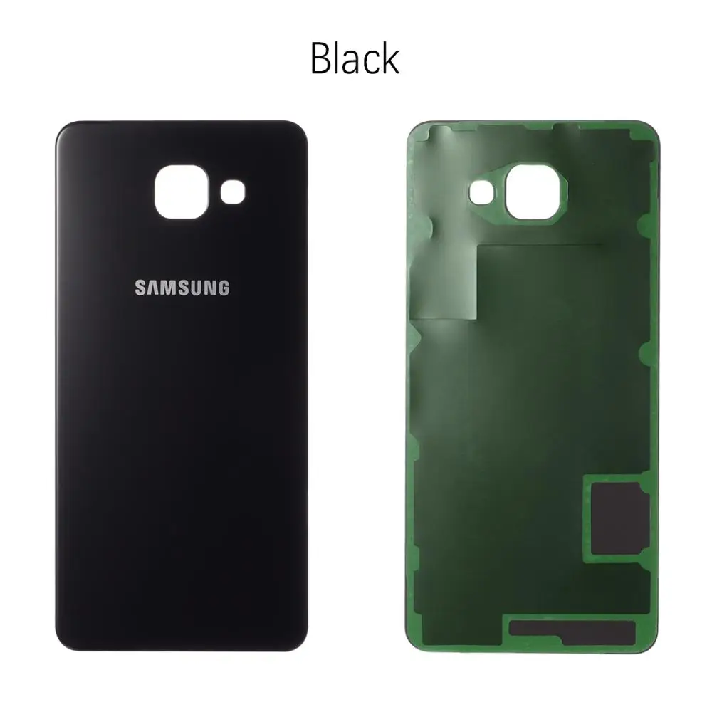 Задняя крышка батарейного отсека для Samsung Galaxy A7 A710 задняя крышка корпуса батарейного отсека Запасные части - Цвет: Black