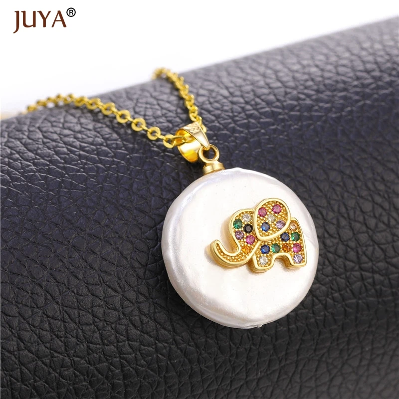 Round White Shell Pendant with Micro Pave Zircon Fashion 24 Pattern Design Pendants Necklaces For Women Jewelry