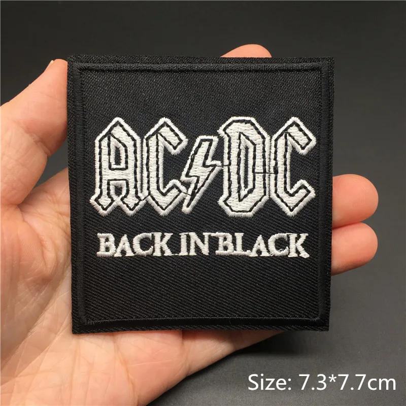 Черные панк значки на куртку патч вышитые железные нашивки для одежды пришить стикер DIY Аппликации украшения рок группа