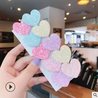 1 60 компл./лот 5 шт./компл. DIY простой мульти мерцающая пудра для волос BB зажимы сердца цветы шпилька для волос Инструменты для укладки волос аксессуары HA1411 - Цвет: 1