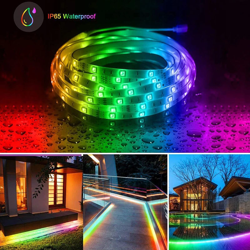 Wifi Bluetooth Led Light Strip 5050 Colorful Magic Lantern Belt Set with Remote Control RGB Music Waterproof Light Strip Home