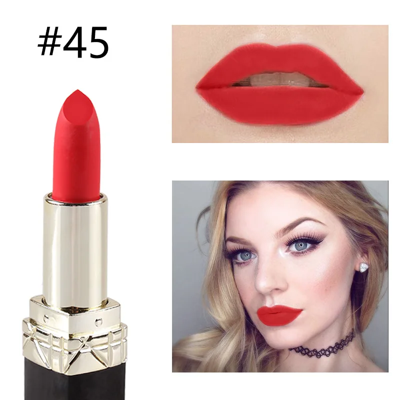 MISS ROSE 12 видов цветов губная помада бархат Labiales водонепроницаемый Бальзам для губ палка Сексуальная Помада красота оттенок губ Макияж матовая помада макияж