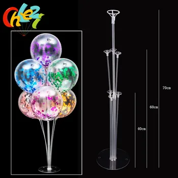

7 Tubes Balloons Stand Balloon Holder Column Wedding Party Decoration Baloon Kids Birthday Party Balons Baby Shower Supplie