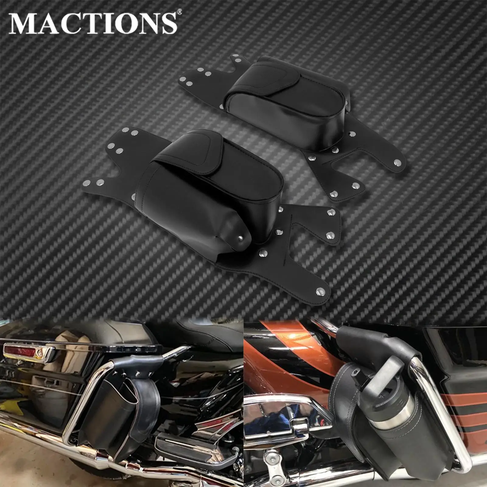 Borse Di Protezione Per Borse Da Sella In Pelle Per Moto Con Portabottiglie Lato Sinistro Destro Per Harley Touring Electra Street Glide