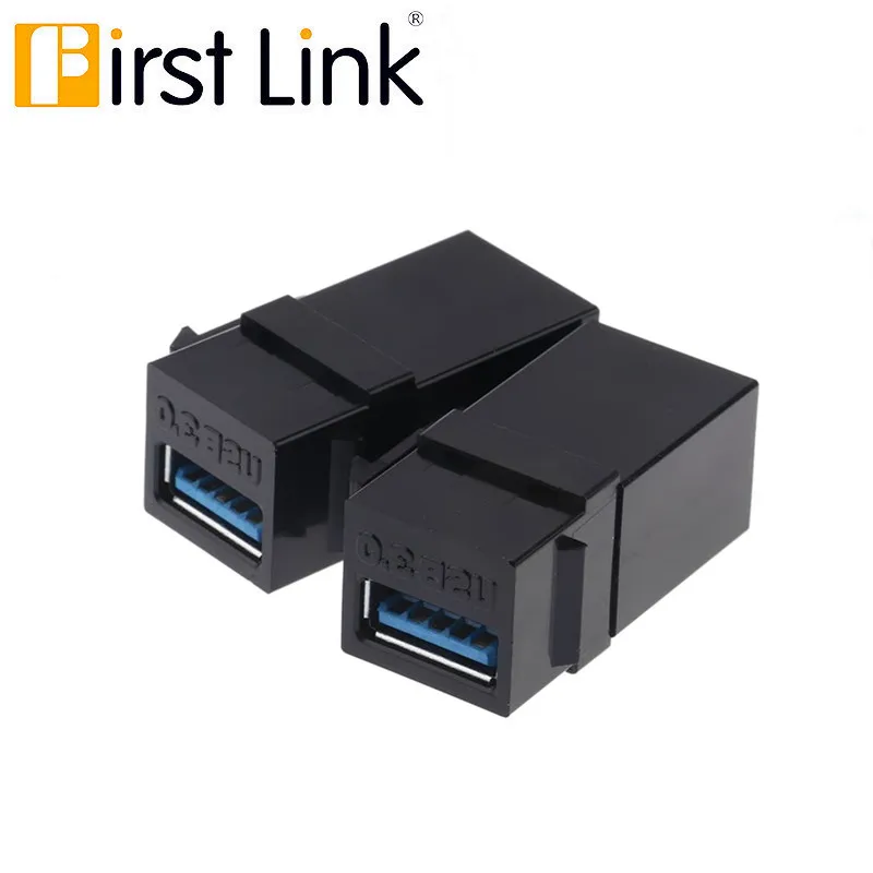 

USB 3.0 A Female/F Snap-in Coupler Jack Insert for Keystone Wall Plate