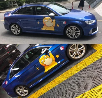 

LEFT SIDE Car Stickers Customize Cartoon Creative Universal Car Sickers Waterproof Sunscreen Car Sticker