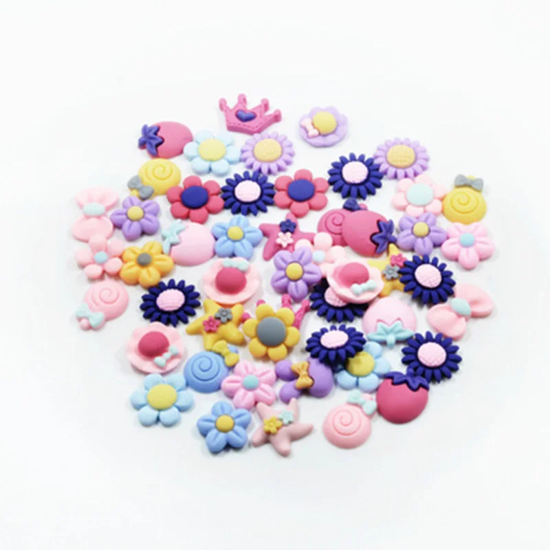 50 шт./компл. 3D с бантом и принтом в виде смолы кнопки для скрапбукинга "сделай сам" Ремесло модные аксессуары