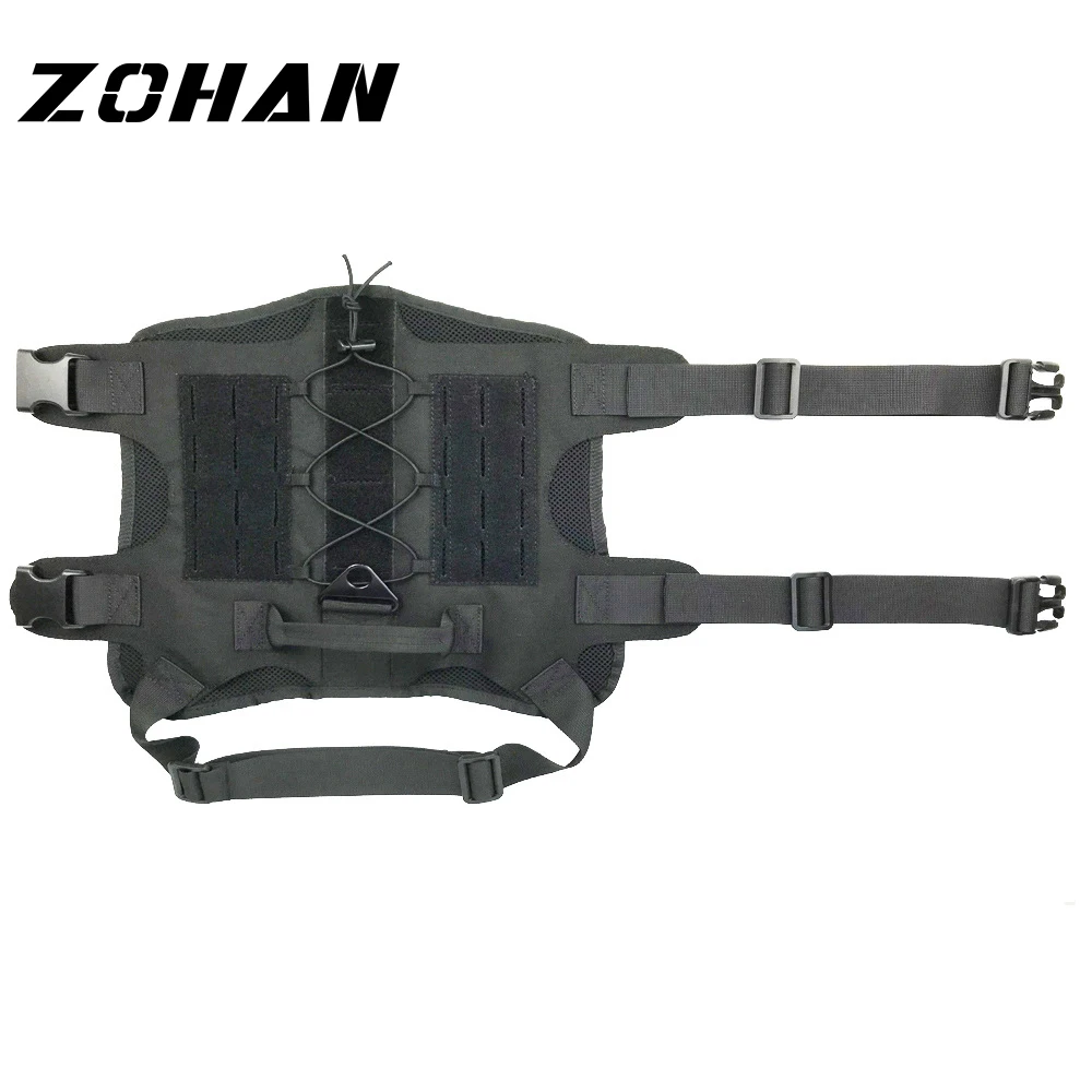 

ZOHAN Military Tactical Dog Vest Breathable dog clothes harness adjustable size Training Hunting Molle Dog Vest Harness
