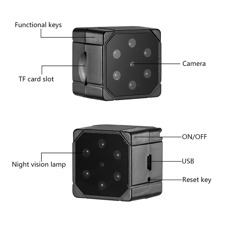 1080P Магнитная мини-камера с батареей hd-сенсор ночного видения Видеокамера DVR DV регистратор движения Поддержка Sounnd и удаленный просмотр - Цвет: High version