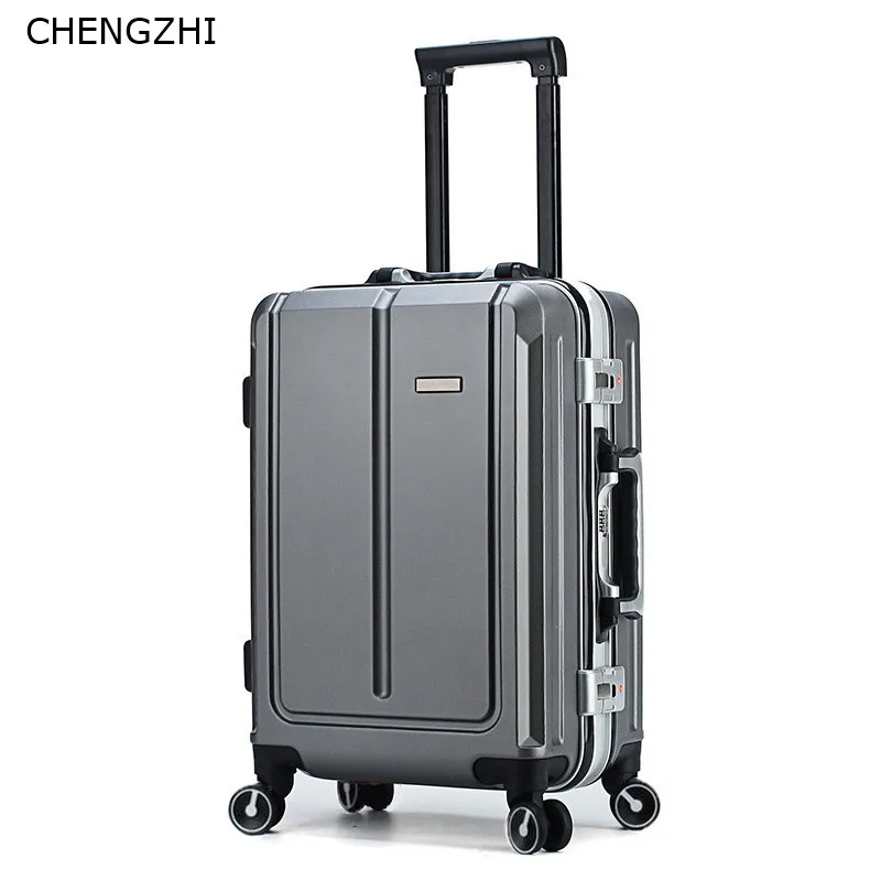 CHENGZHI 2" 24" дюймов Высокое качество PC чемодан на колёсиках Спиннер на колесиках алюминиевая рама Дорожный чемодан бизнес-тележка для багажа