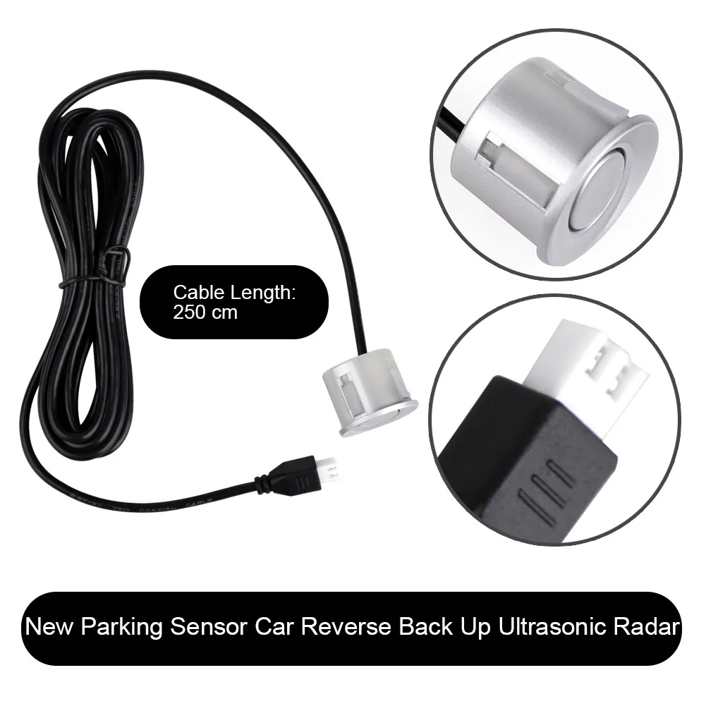 

1pcs 19/22mm 12V Car Parking Sensor Kit Reverse Backup Sensors Buzzer Sound Alert Indicator Probe System Practical