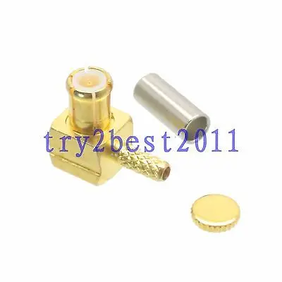 DHL/EMS шт разъем MCX Штекер штырьковый обжим RG178 RG196 РЧ коаксиальный прямоугольный-C1