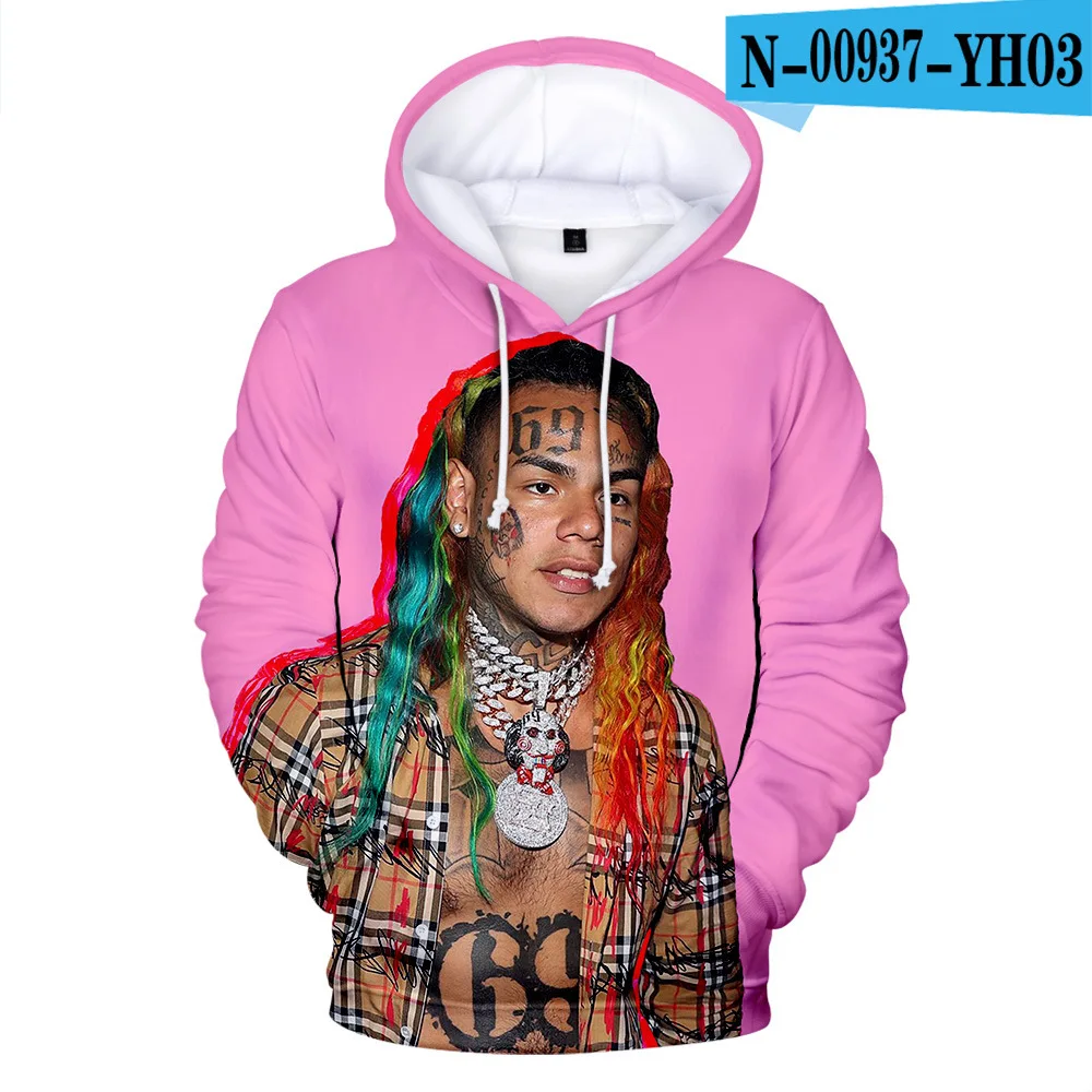 Rapper tekasti69 6ix9ine Tekashi 69 3D принт Женская/мужская толстовка с капюшоном Dragon Ball Harajuku Повседневный пуловер с капюшоном куртка одежда - Цвет: 001