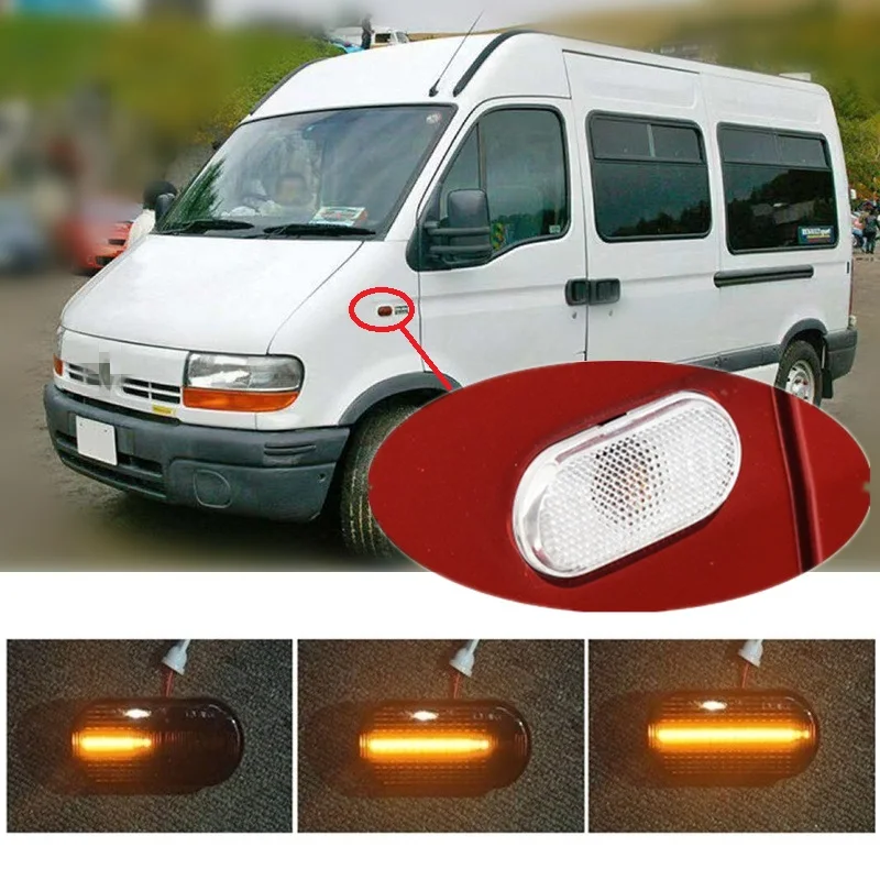 

for Renault MASTER II MK2 Bus (JD) Kasten (FD) Pritsche /Fahrgestell ED HD UD Dynamic LED Indicator Side Marker Signal