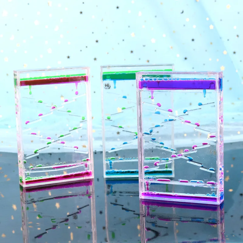

Douyin Celebrity Style Square Oil Leakage Drops of Oil Acrylic Plastic Slide Drops of Oil Leakage Toy Relaxation Crystal Crafts