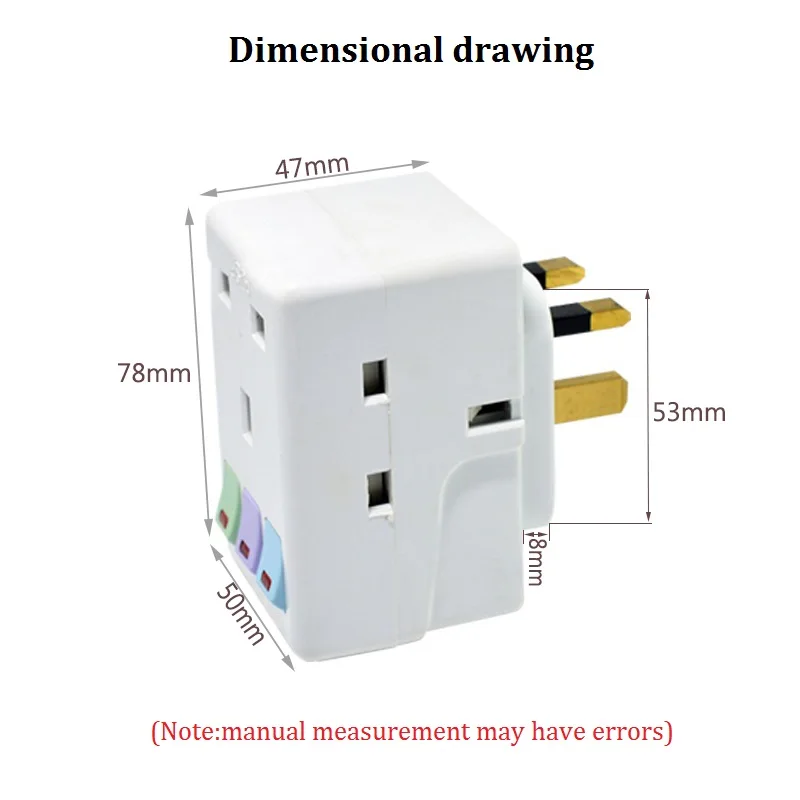 Multifunctional Converter Travel Adaptor Plugs Adaptor Power Adapter 250V  13A EU to UK WHITE&RED