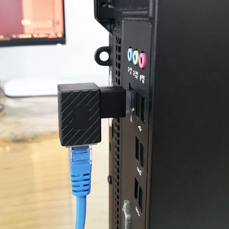 Optimize Connectivity! RJ45 90-Degree Angled Adaptor for Effortless Network Cable Management on Computers and Notebooks. Description Image.This Product Can Be Found With The Tag Names Computer Cables Connecting, Computer Peripherals, Elbow network cable adapter, PC Hardware Cables Adapters