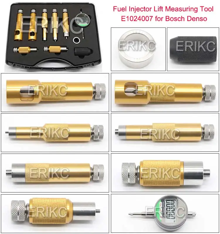 ERIKC Common Rail Nozzle Washer Space Testing Tools Sets E1024007 Injector Gaskets Shims Lift Measure Instrument (7)