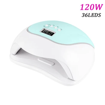 

120W Gel UV LED Lamp Nail Dryer Is Suitable For All Gel 36 LED Polishing Sun Lamp Timer 10/30/60s For Nail Lamp Auto Induction