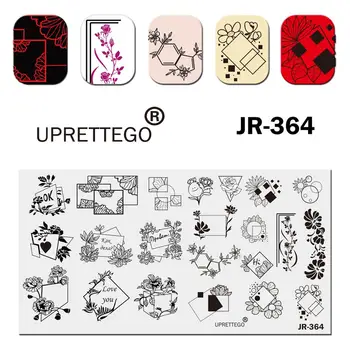 

2020 Stainless Steel Stamping Plate Template Floral Cross Geometry Flower Text Xmas Hand Finger Gesture Christmas JR361-370