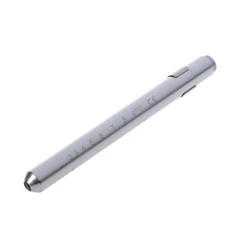 

Medical Flashlight Torch Lamp Silver Color 1 LED Light White Aluminium