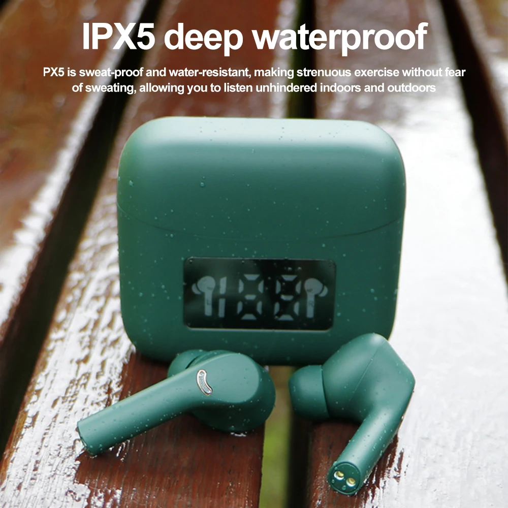 New ANC Pro Bluetooth V5.1 Headset Active Noise Cancelling With LED Display Portable Wireless Touch Control Earbuds TWS Earphone