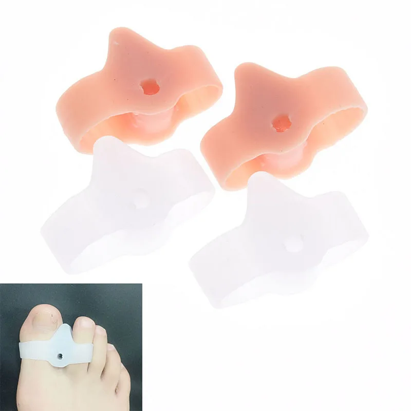 

Extractor/bigfoot Orthopaedic/big Toe Pronator 1 Pair Silicone Toe Separators Double Ring Bunion Toe
