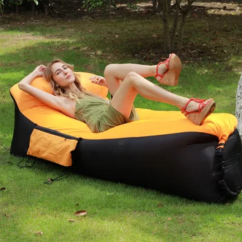 

Beach chair camping pillow inflatable sofa outdoor portable sofa foldable large inflatable bed lazy bed lounge folding chair