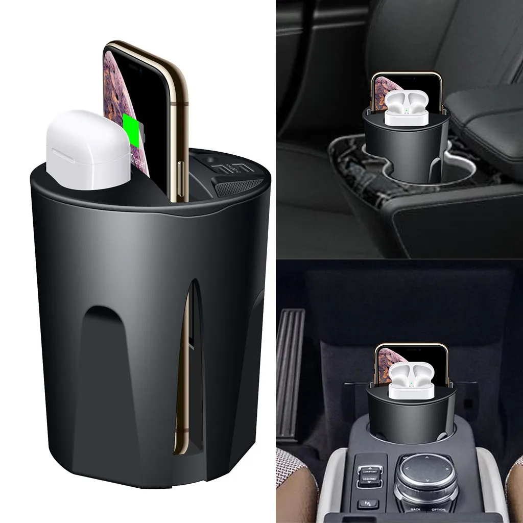 H30 Car Wireless Charger 3 in 1 For IPhone 11 10W Wireless Charger Cup with USB for iPhone 11/Pro/Pro Max for Airpods