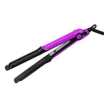 

Profesional 2-In-1 Hair Straightener Curler, Flat Iron Barber, Salon Hairdresser Hair Styling Tools EU Plug (Purple)