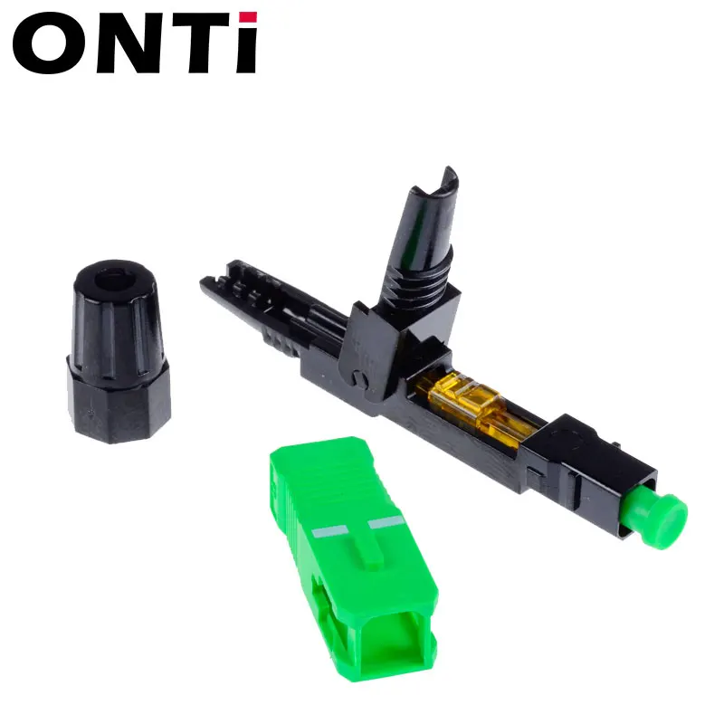 ONTi 200PCS FTTH SC APC Single Mode SC UPC Fiber Optic Quick Connector FTTH Fiber Optic 3