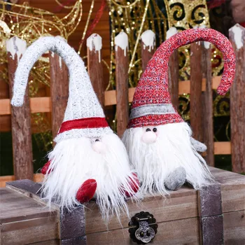 

Xmas Craft Gnomi Dolls Christmas Decoration for Home Office Rudolf Figures Merry New Year Birthday Gift Toy Xmas Decor Ornaments