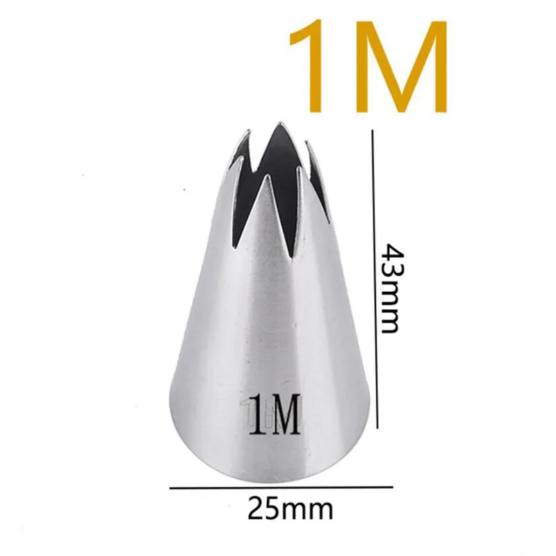 #4B#1M#1A#2D Stainless Steel Pastry Nozzle Set 1-4pcs Icing Piping Nozzle Baking Pastry Tips Cupcake Cake Decorating Tools cake decorating tip set cake icing nozzles baking nozzle set cake decorating nozzle set