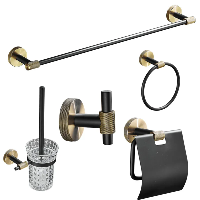 Bathroom Hardware Set Bathroom Accessories Black Robe Hook Towel Rail Bar Rack Bar Shelf Tissue Paper Holder Toothbrush Holder paper towel holder,toilet paper holder,towel hook,bathroom hardware set,bathroom hardware accessories,clothes hook