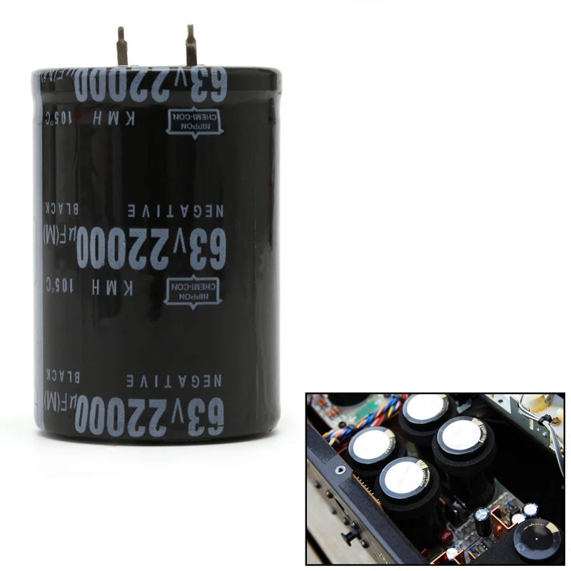22000 мкФ 63V Алюминиевый электролитический конденсатор 105C размер 35x50 мм цилиндрический