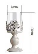 3 Size Elegant Candle Holder Cube Stand Candle Candlestick Metal Base Craft Votice Large Glass Candles Centro De Mesa Boda - Цвет: White Small