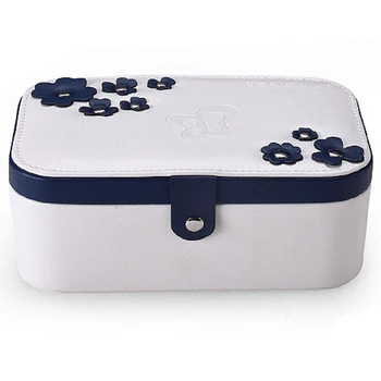 

Jewelry Box Multi Layer Portable Jewelry Storage Box Creative Multifunctional Cosmetics Organizer Box Large Space Storage-White