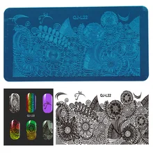 Кружева ногтей штамповки пластины оборудование, 2шт Нержавеющая сталь изображения пластины для ногтей/трафарет для печатей для ногтей Инст...(China)