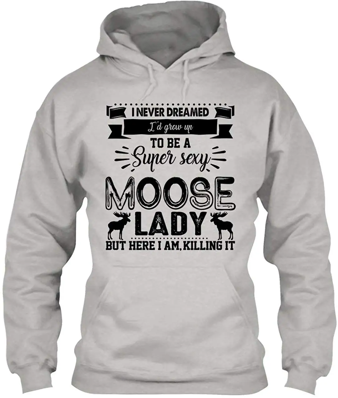 На желтом супер сексуальный Moose леди взрослых толстовка с капюшоном для мужчин