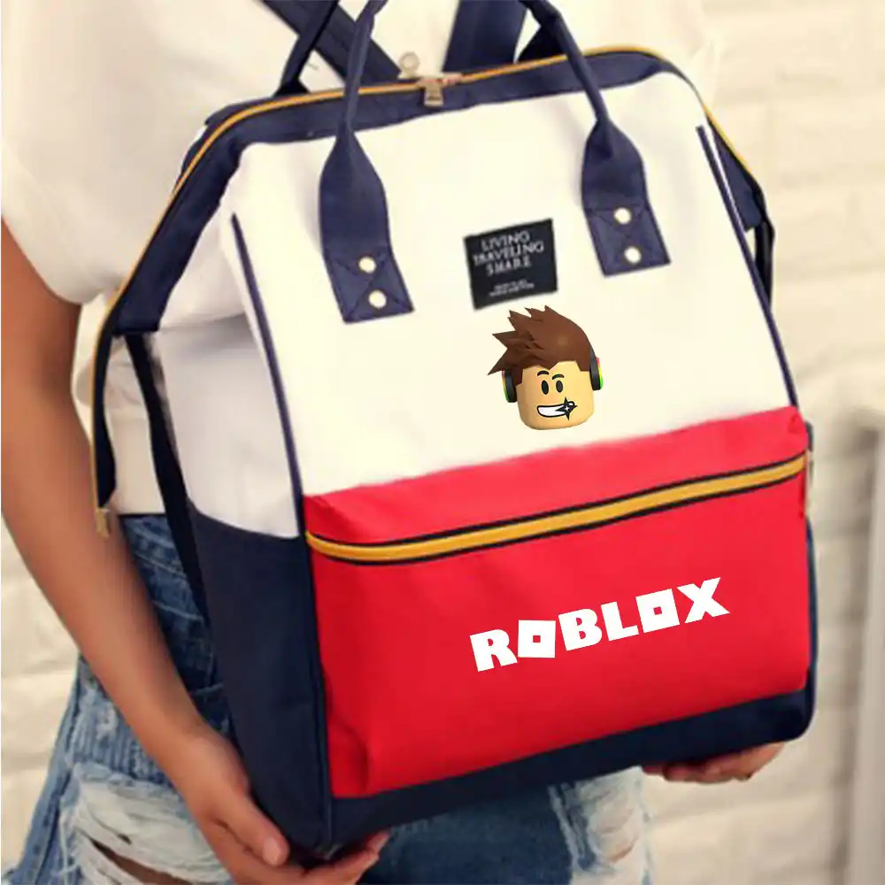 Large Capacity Canvas Backpack Roblox Game School Bags Patchwork School Backpacks Bags For Teenage Girls Aliexpress - roblox book bags for school