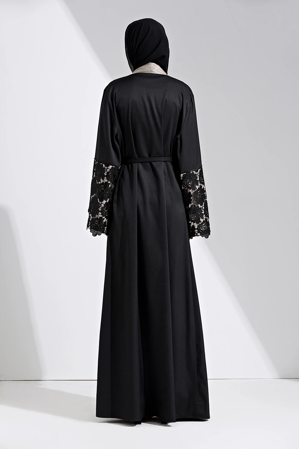 Модный исламский кружева шить мусульманка jubah женский Арабская мода отличное качество макси размера плюс мусульманский кардиган Абайи wq1160