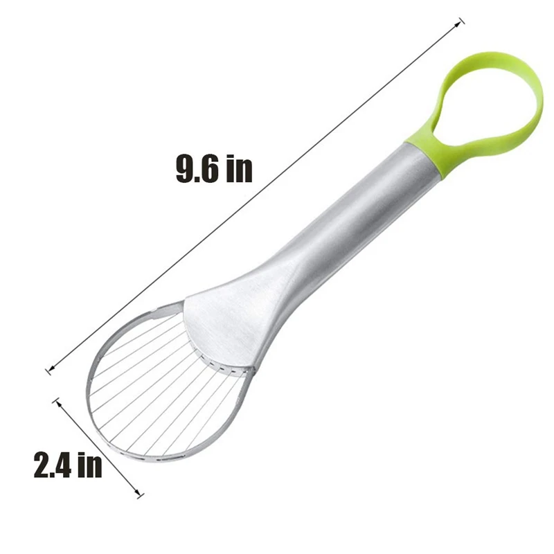 3 In 1 Avocado Slicer Tool Works As A Splitter, Pitter And Cutter As Knife Peeler Scoop With Comfort-Grip Handle(Green-Slicer