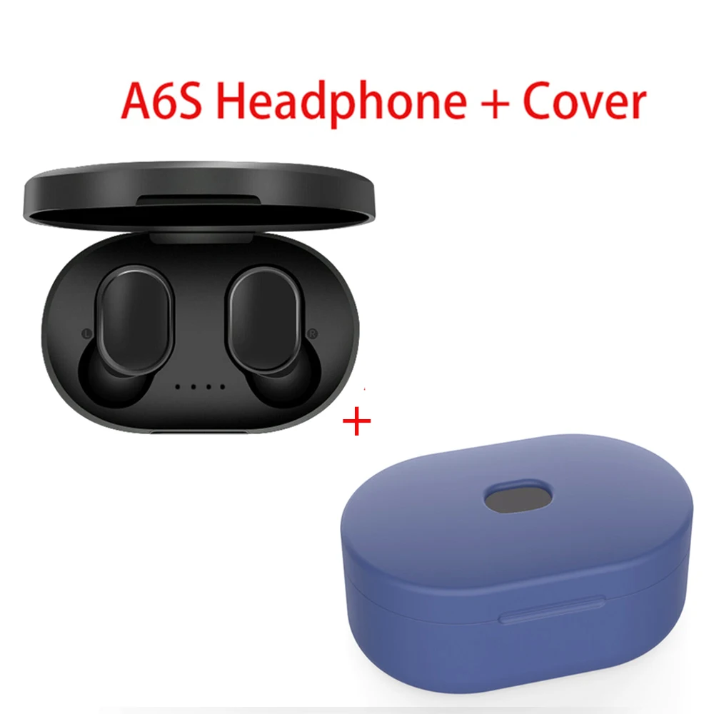 BlueCover A6S беспроводные наушники для Airdots наушники Bluetooth 5,0 TWS наушники с шумоподавлением микрофон для iPhone huawei samsung Xiaomi Redmi - Цвет: BlueCover