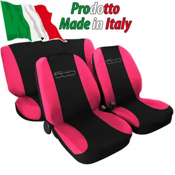 

COPRISEDILI PER FIAT 500 NUOVA FODERE AUTO COPRI SEDILI BICOLORE NERO-FUCSIA