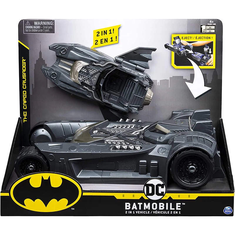 Spin Master DC Batman Batmobile и Batboat 2-в-1 трансформирующее транспортное средство для